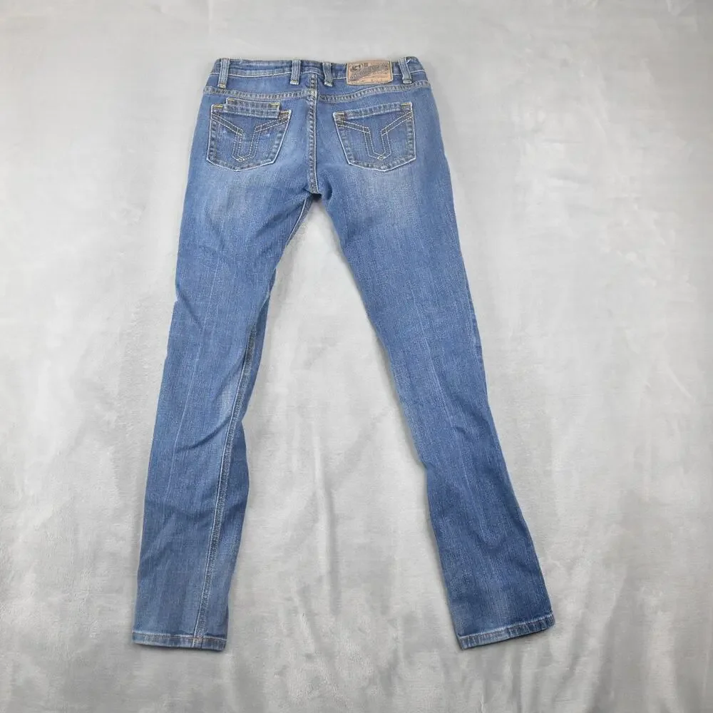 American Eagle Jeans Womens 5/6 (28x29) The Dublin Skinny Blue Denim